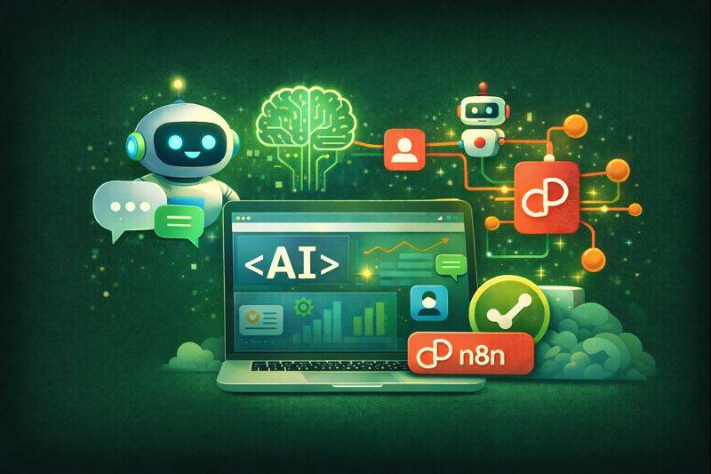 Intégrations intelligentes pour sites web <span class="text-primary-light">(IA & n8n)</span>